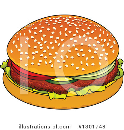 Hamburger Clipart #1301748 by Vector Tradition SM