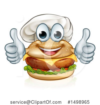 Chef Cheeseburger Clipart #1498965 by AtStockIllustration