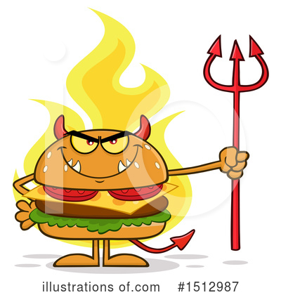 Royalty-Free (RF) Burger Clipart Illustration by Hit Toon - Stock Sample #1512987