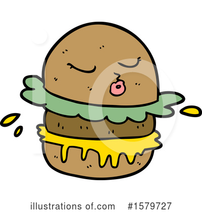 Royalty-Free (RF) Burger Clipart Illustration by lineartestpilot - Stock Sample #1579727