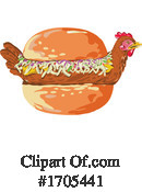 Burger Clipart #1705441 by patrimonio