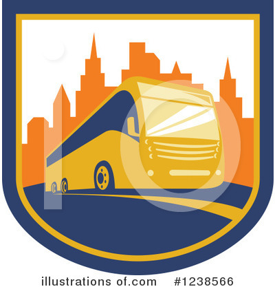 Royalty-Free (RF) Bus Clipart Illustration by patrimonio - Stock Sample #1238566