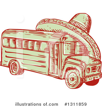 Royalty-Free (RF) Bus Clipart Illustration by patrimonio - Stock Sample #1311859