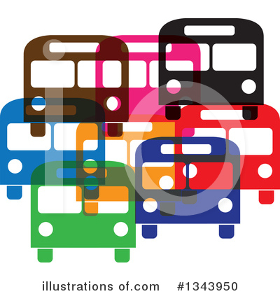 Royalty-Free (RF) Bus Clipart Illustration by ColorMagic - Stock Sample #1343950