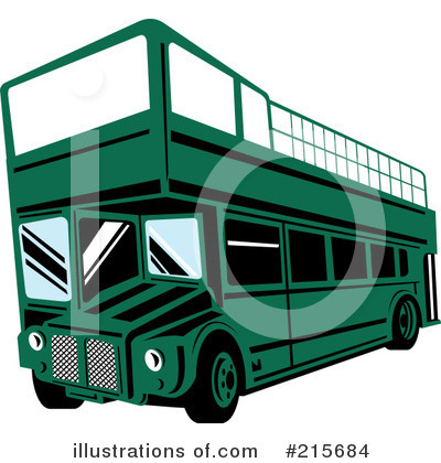 Royalty-Free (RF) Bus Clipart Illustration by patrimonio - Stock Sample #215684