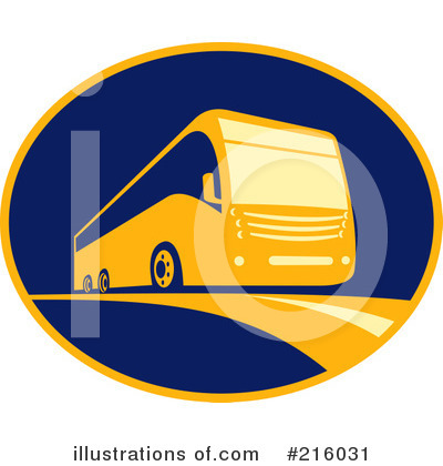 Royalty-Free (RF) Bus Clipart Illustration by patrimonio - Stock Sample #216031