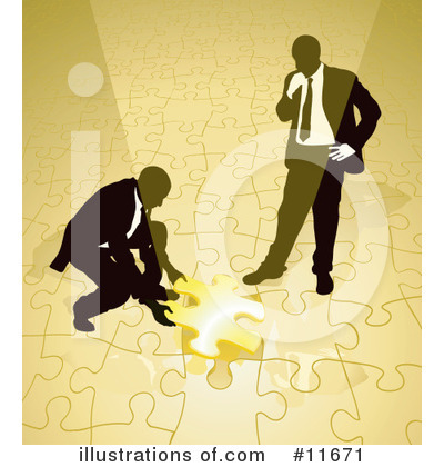 Jigsaw Puzzle Clipart #11671 by AtStockIllustration