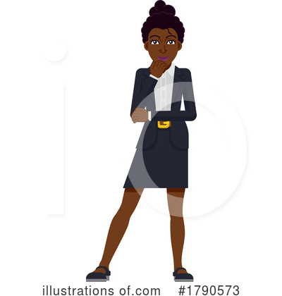 Black Businesswoman Clipart #1790573 by AtStockIllustration