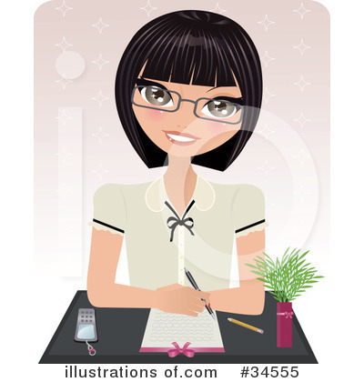 Business Woman Clipart #34555 by Melisende Vector