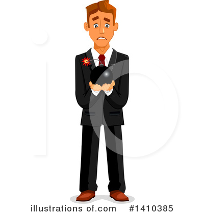 White Businessman Clipart #1410385 by Vector Tradition SM