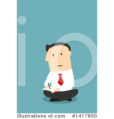 White Businessman Clipart #1417650 by Vector Tradition SM