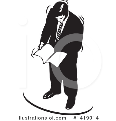 Business Man Clipart #1419014 by David Rey