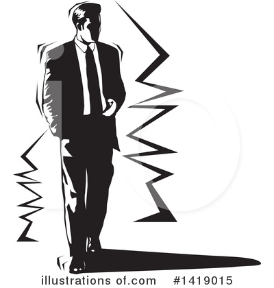 Businessman Clipart #1419015 by David Rey