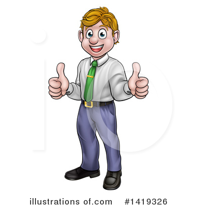 Business Man Clipart #1419326 by AtStockIllustration