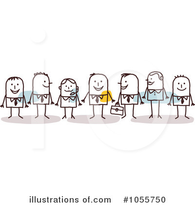 Royalty-Free (RF) Business Team Clipart Illustration by NL shop - Stock Sample #1055750