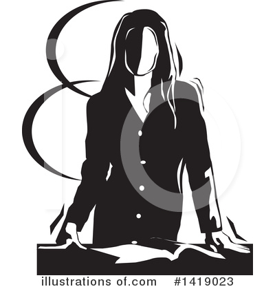 Woman Clipart #1419023 by David Rey