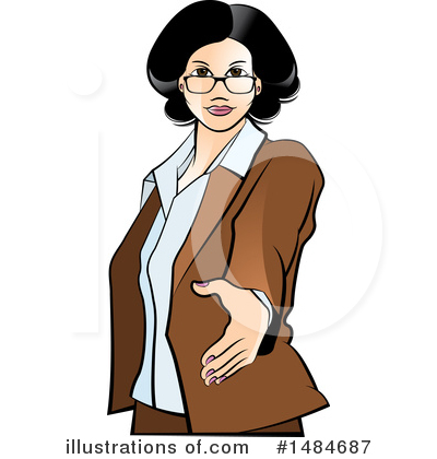 Royalty-Free (RF) Business Woman Clipart Illustration by Lal Perera - Stock Sample #1484687