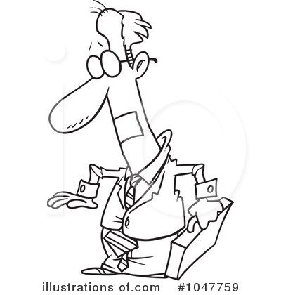 Royalty-Free (RF) Businessman Clipart Illustration by toonaday - Stock Sample #1047759