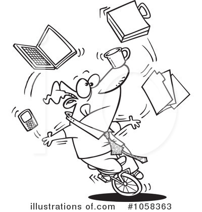 Royalty-Free (RF) Businessman Clipart Illustration by toonaday - Stock Sample #1058363