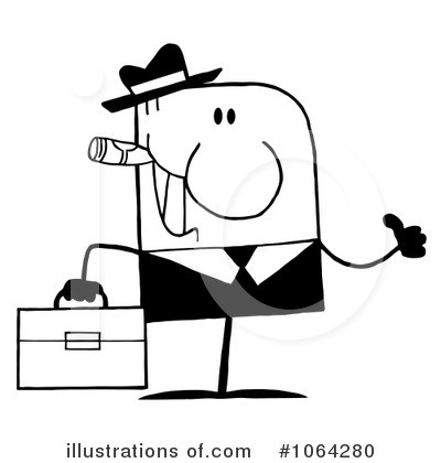 Royalty-Free (RF) Businessman Clipart Illustration by Hit Toon - Stock Sample #1064280