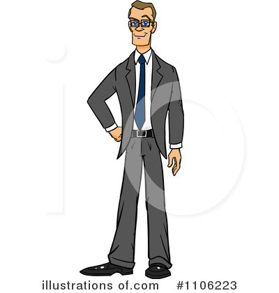 Royalty-Free (RF) Businessman Clipart Illustration by Cartoon Solutions - Stock Sample #1106223