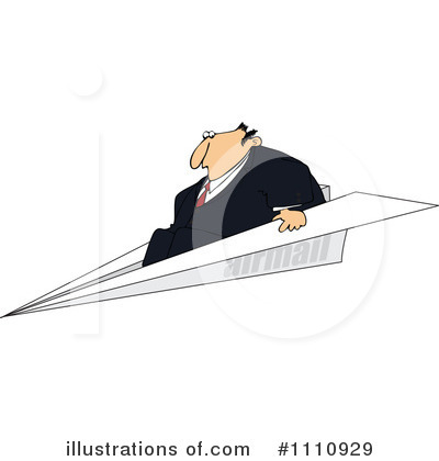 Paper Airplane Clipart #1110929 by djart
