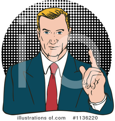 Royalty-Free (RF) Businessman Clipart Illustration by patrimonio - Stock Sample #1136220