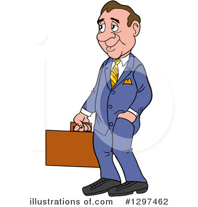 Royalty-Free (RF) Businessman Clipart Illustration by LaffToon - Stock Sample #1297462