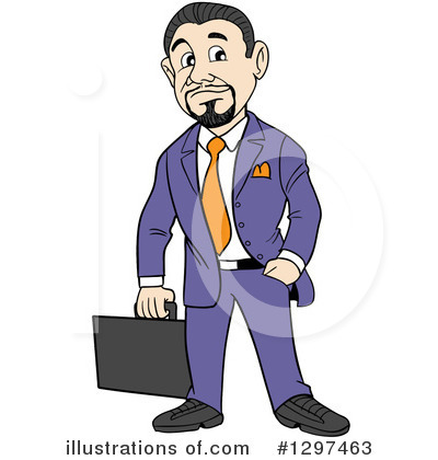 Royalty-Free (RF) Businessman Clipart Illustration by LaffToon - Stock Sample #1297463