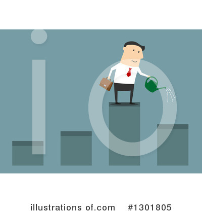 Royalty-Free (RF) Businessman Clipart Illustration by Vector Tradition SM - Stock Sample #1301805