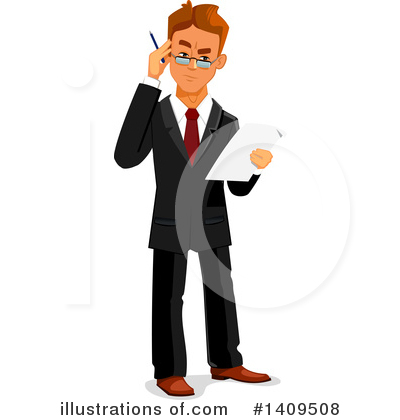 Royalty-Free (RF) Businessman Clipart Illustration by Vector Tradition SM - Stock Sample #1409508