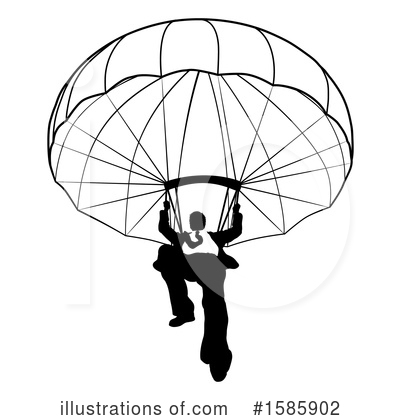 Parachute Clipart #1585902 by AtStockIllustration