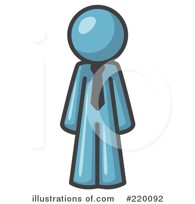 Blue Man Clipart #220092 by Leo Blanchette