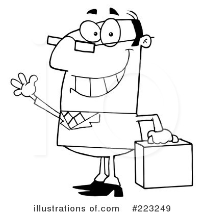 Royalty-Free (RF) Businessman Clipart Illustration by Hit Toon - Stock Sample #223249