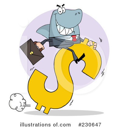 Shark Businessman Clipart #230647 by Hit Toon