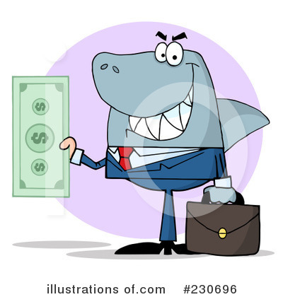 Shark Businessman Clipart #230696 by Hit Toon