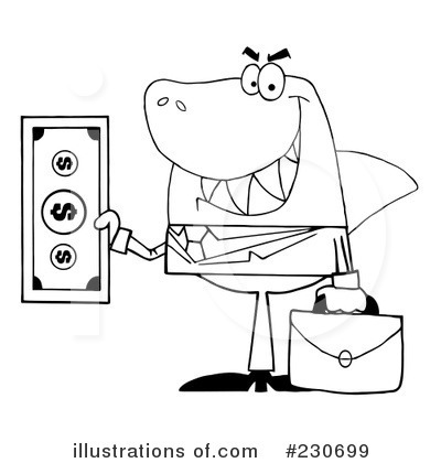 Shark Businessman Clipart #230699 by Hit Toon