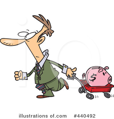 Royalty-Free (RF) Businessman Clipart Illustration by toonaday - Stock Sample #440492