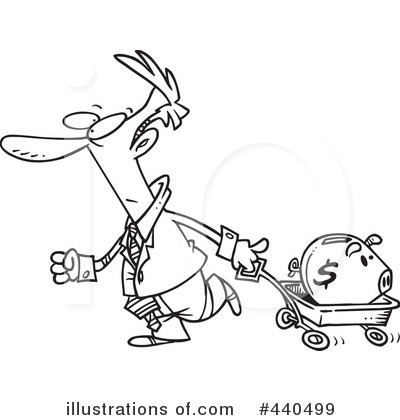 Royalty-Free (RF) Businessman Clipart Illustration by toonaday - Stock Sample #440499