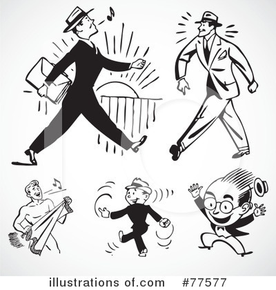 Royalty-Free (RF) Businessman Clipart Illustration by BestVector - Stock Sample #77577