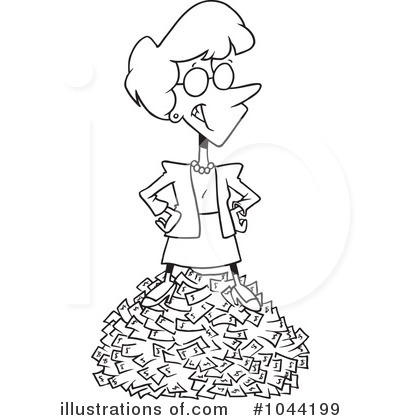 Royalty-Free (RF) Businesswoman Clipart Illustration by toonaday - Stock Sample #1044199