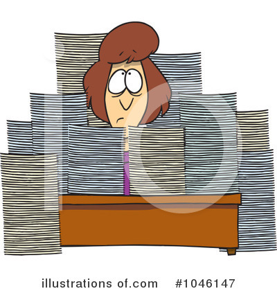 Royalty-Free (RF) Businesswoman Clipart Illustration by toonaday - Stock Sample #1046147