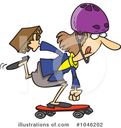 Skateboarding Clipart #1046202 by toonaday