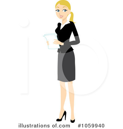 Royalty-Free (RF) Businesswoman Clipart Illustration by Rosie Piter - Stock Sample #1059940