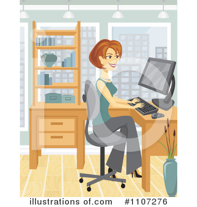 Royalty-Free (RF) Businesswoman Clipart Illustration by Amanda Kate - Stock Sample #1107276