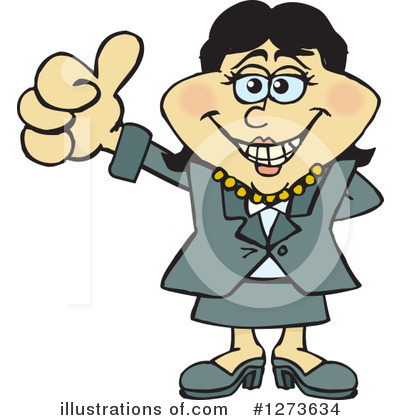Royalty-Free (RF) Businesswoman Clipart Illustration by Dennis Holmes Designs - Stock Sample #1273634