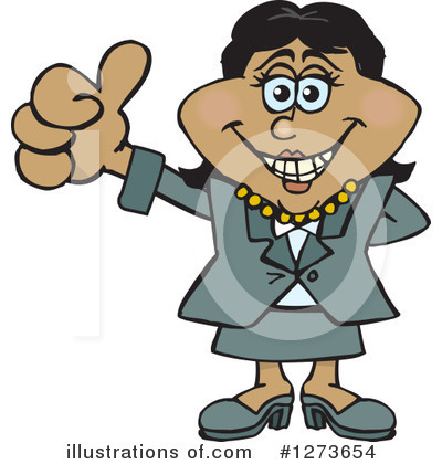 Royalty-Free (RF) Businesswoman Clipart Illustration by Dennis Holmes Designs - Stock Sample #1273654