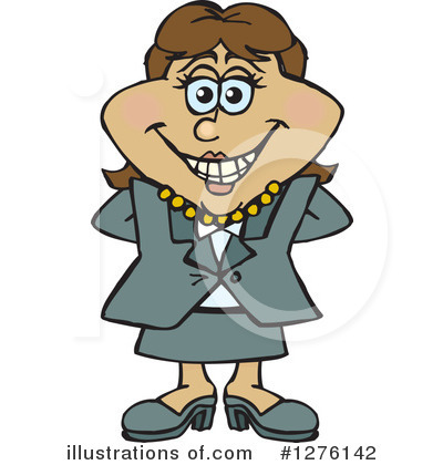 Royalty-Free (RF) Businesswoman Clipart Illustration by Dennis Holmes Designs - Stock Sample #1276142