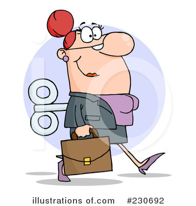 Royalty-Free (RF) Businesswoman Clipart Illustration by Hit Toon - Stock Sample #230692