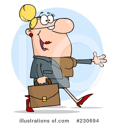 Royalty-Free (RF) Businesswoman Clipart Illustration by Hit Toon - Stock Sample #230694